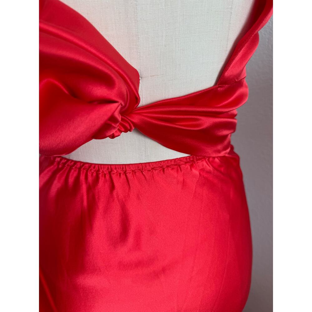 Amanda Uprichard Red Silk Satin "Rosemary" Gown Size XS Formal Evening - Picture 10 of 10